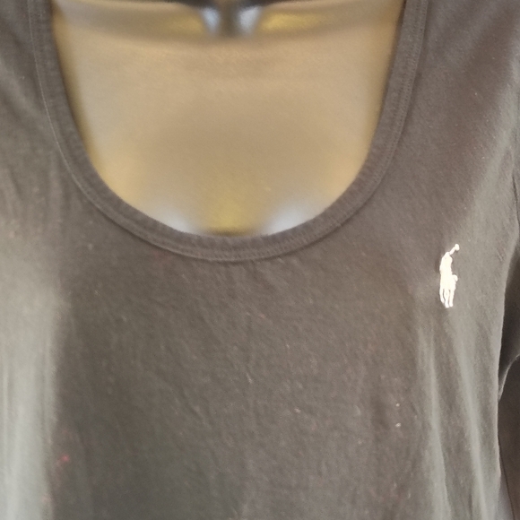 Polo Ralph Lauren Basic Black Scoop Nick T Y2K '90s Juniors Large - Picture 2 of 4